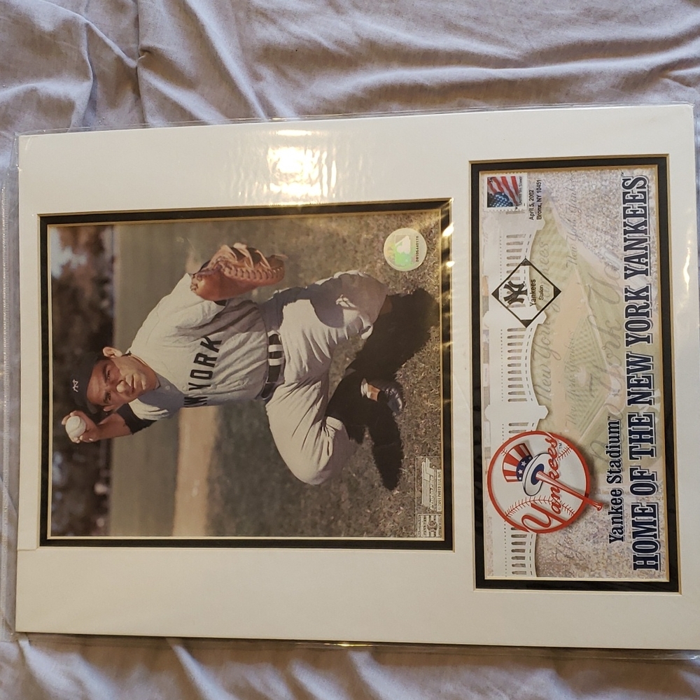 Yogi Berra USPS Matted Photo 16x12